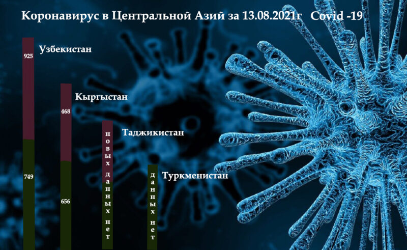 Koronavirus Centralnoj Azij za 13.08.2021g Covid 19 Dina Cronos Asia