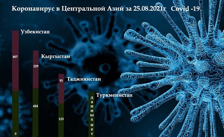 Koronavirus Centralnoj Azij za 25.08.2021g Covid 19 Dina Cronos Asia