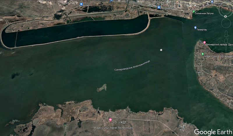Ostrov Zhanaaul 2 servis Google Earth Cronos Asia
