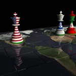 Шахматы символизируют Иран, США и Израиль