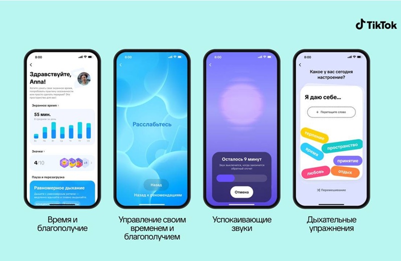 TikTok запускает пространство цифрового благополучия