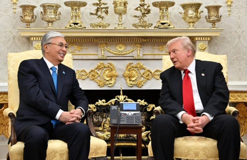Токаев и Трамп — во время визита Президента Казахстана в США