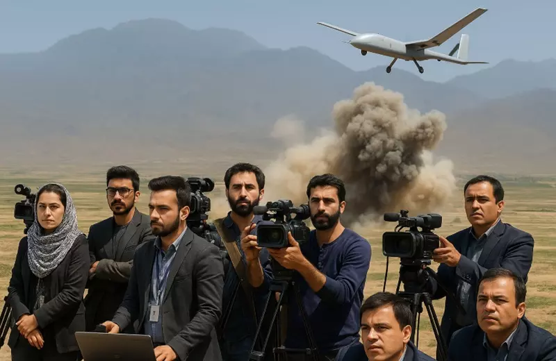 Афганские медиа о происшествиях на таджикско-афганской границе: раскрывают версии атак и неожиданные мотивы участников. На картинке: Журналисты и беспилотник на таджикско-афганской границе