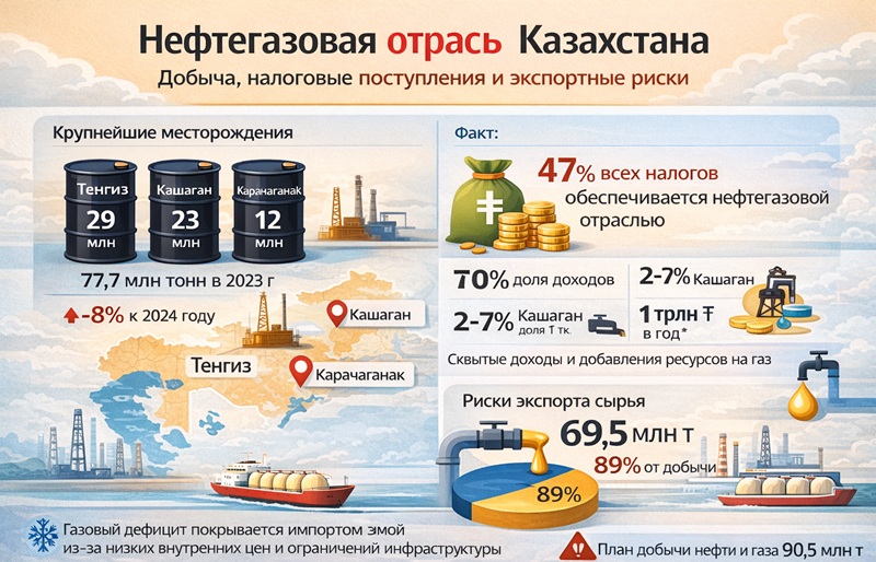 Нефтегазовая отрасль Казахстана — таблица